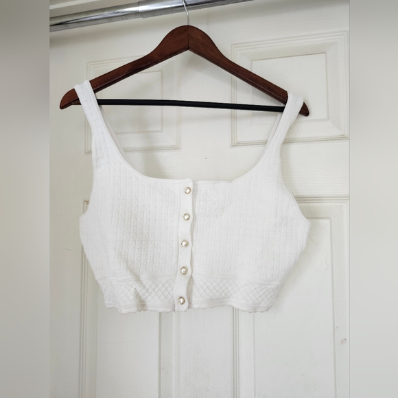 Sculpt Knit Button Tank - Picture 3 of 6